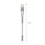 Aisens Cable Adaptador Audio Jack 3.5 Hembra a 2x Jack 3.5 Macho, Gris, 25cm